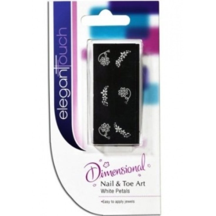 Uragme Elegant Touch Nail & Toe Art Kit Pétalos blancos
