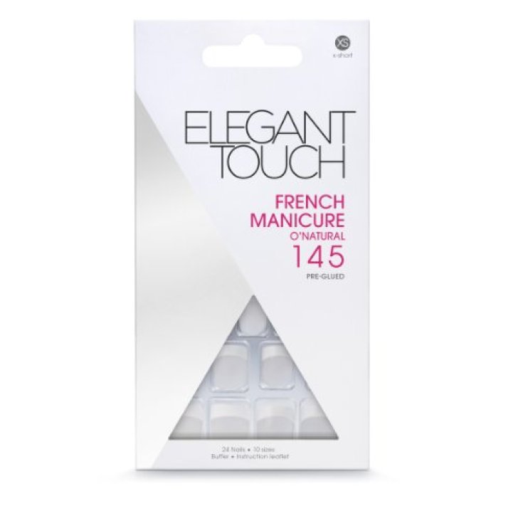Uragme Elegant Touch Manicura francesa Uñas naturales prepegadas