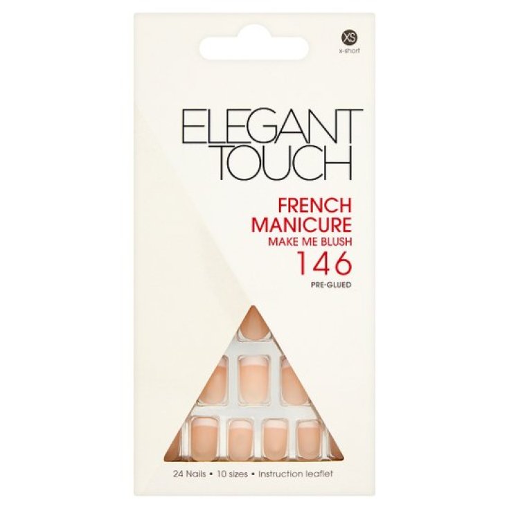 Uragme Elegant Touch Manicura Francesa 24 Uñas Pre-pegadas N° 146