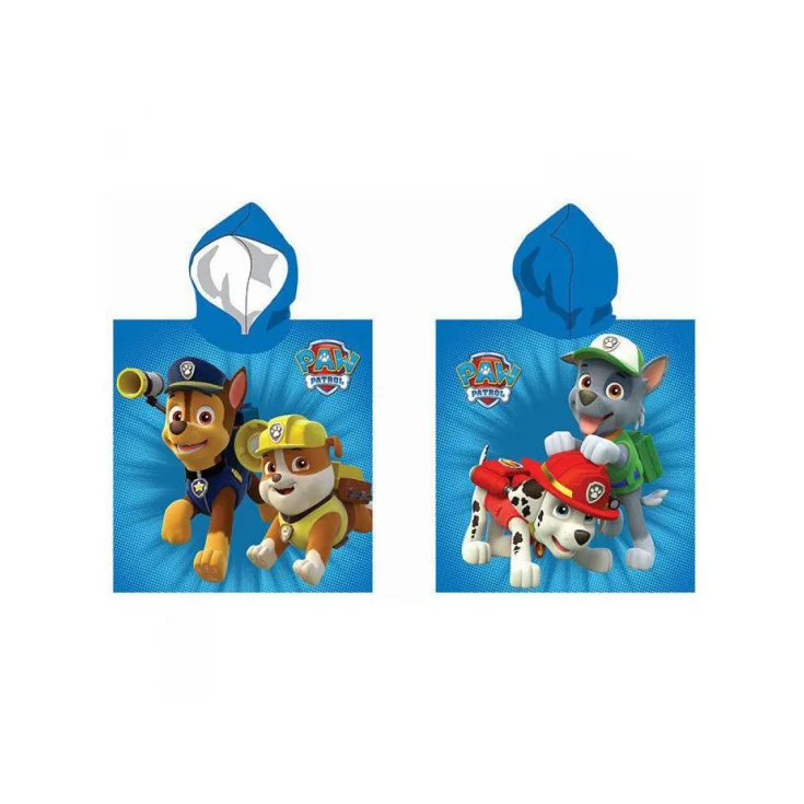 Poncho albornoz toalla de playa baby terry Paw Patrol TU