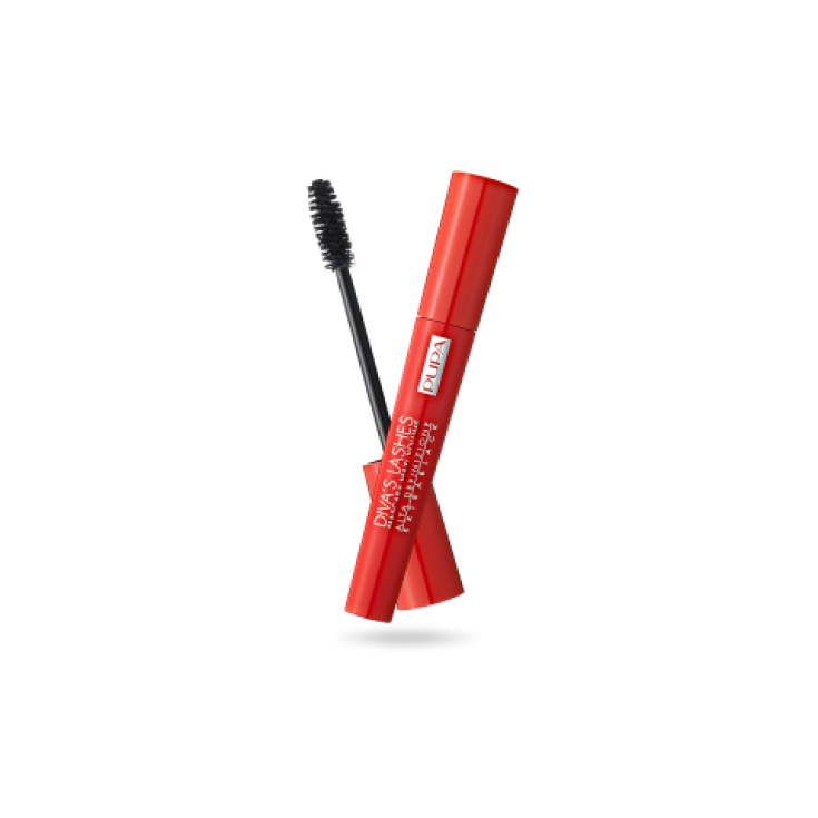 Máscara voluminizadora de alta definición Pupa Diva's Lashes 01 Black