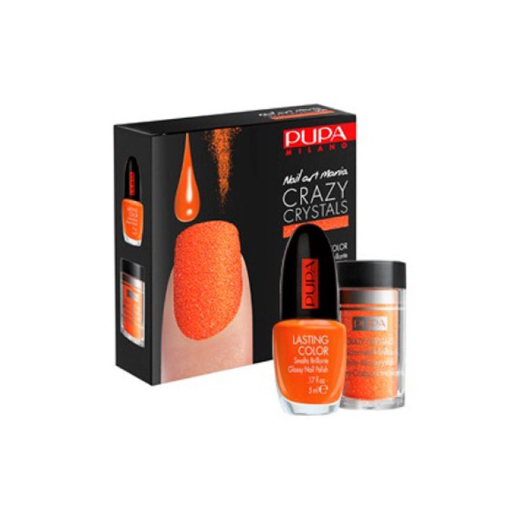 Pupa Nail Art Crazy Crystals Barniz Crystal Effect Color 004 Fluo Orange