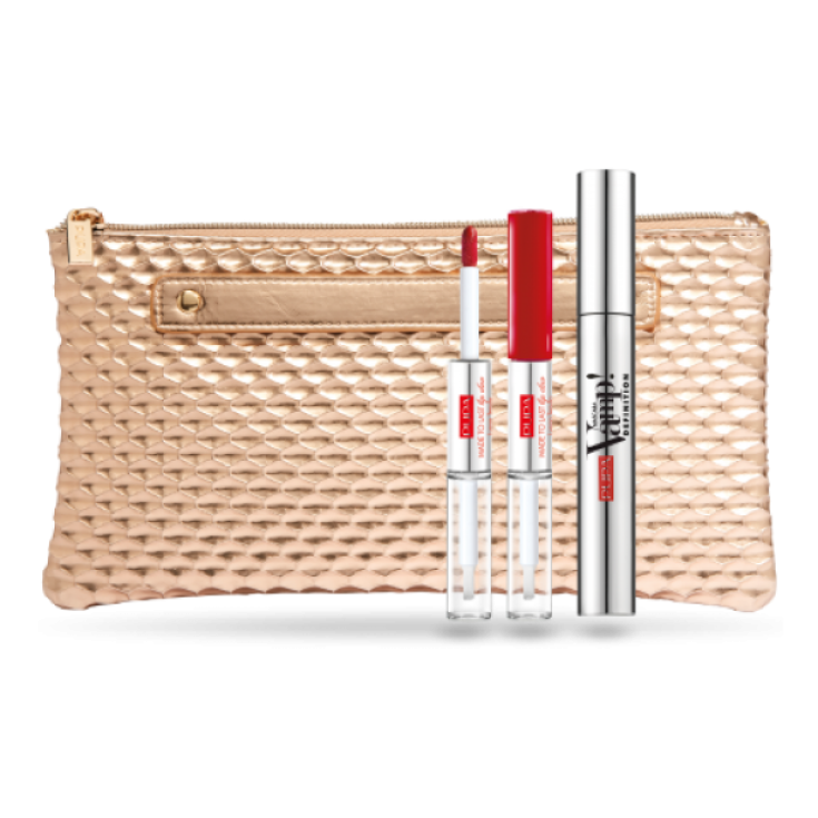 Pupa Kit Vamp! Definición Máscara + Barra de Labios Dúo de Labios Made To Last + Pochette