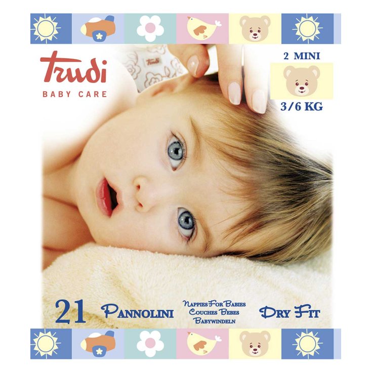 Pañales Dry Fit Talla Mini 3 / 6kg Trudi Baby Care 21 Pañales