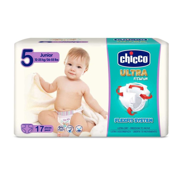 Ultra Fit & Fun Junior Pañal 12-25kg Talla 5 Chicco® 17 Piezas