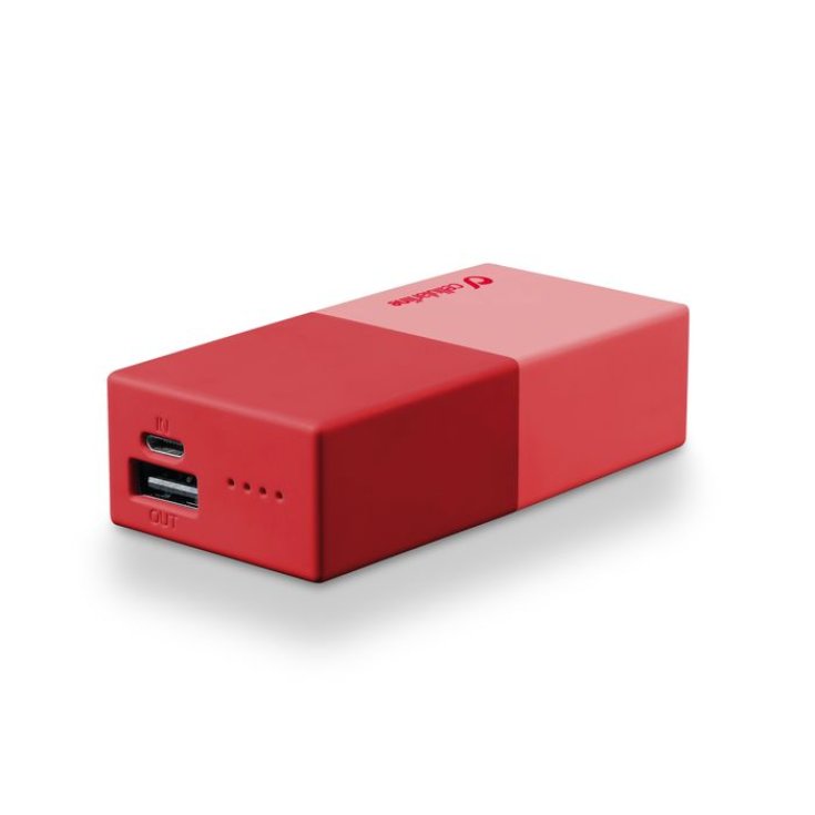 Cargador Powerbank 5000 Universal Cellularline 1 Rojo