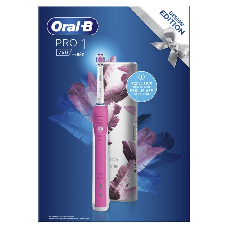 Kit de viaje para cepillo de dientes eléctrico Oral-B® PRO 1 750 rosa