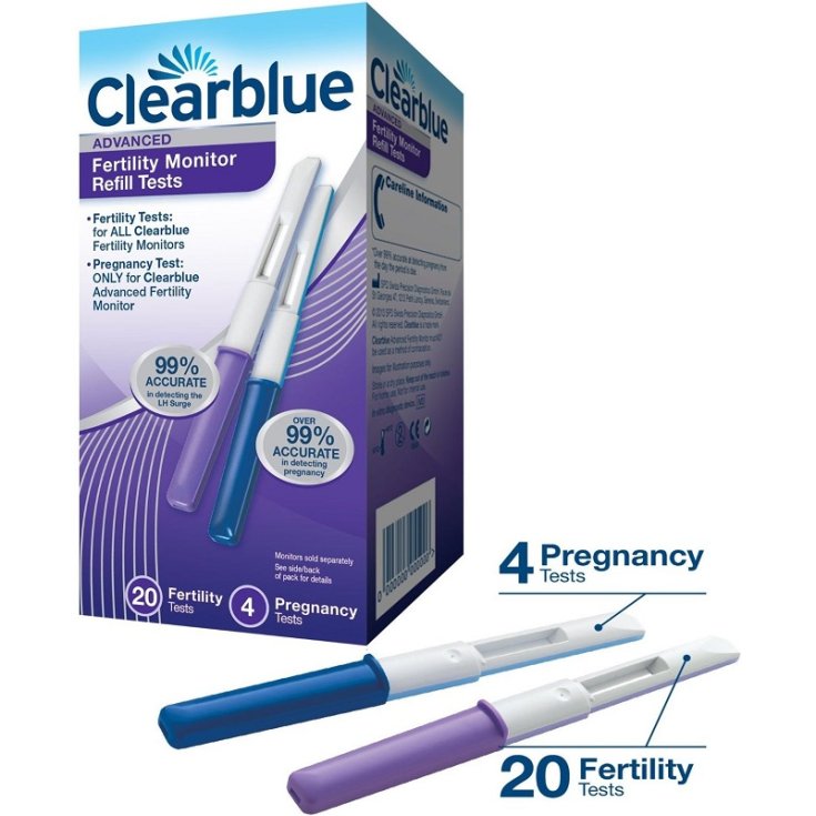 Clearblue® Advanced Fertility Monitor recargas 20 pruebas de fertilidad + 4 pruebas de embarazo
