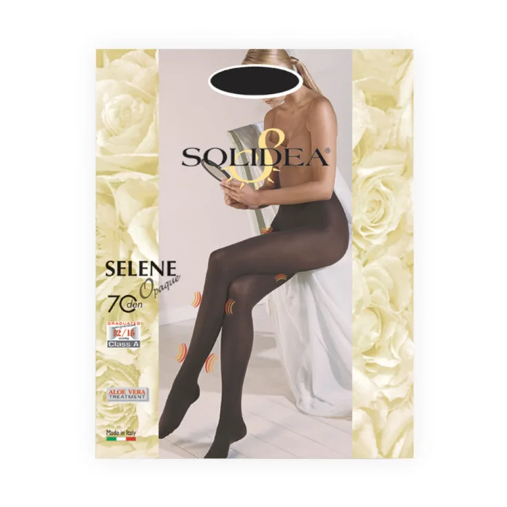 Panty Selene 70 Den Opaco Solidea® Color Negro Talla 3-ML 1 Par