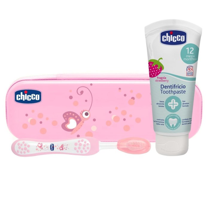 Set Primeros Dientes Rosa 12m + Chicco® 2 Piezas