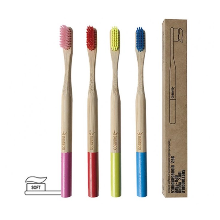 Cepillo de dientes suave de bambú 1 pieza