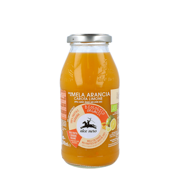 Zumo 100% Manzana Naranja Zanahoria Limón Ecológico Alce Nero 500ml