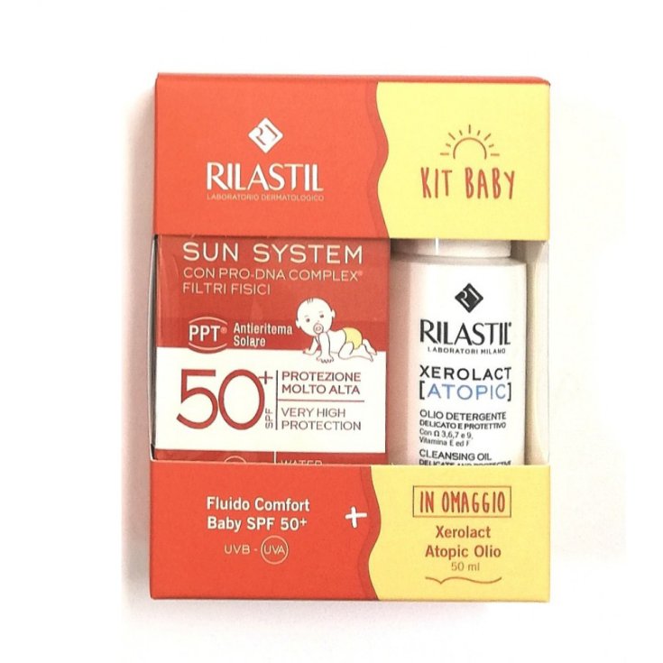 Kit Sun System Baby Comfort Baby Fluid SPF50 + 50ml + Xerolat Atopic 50ml Rilastil®