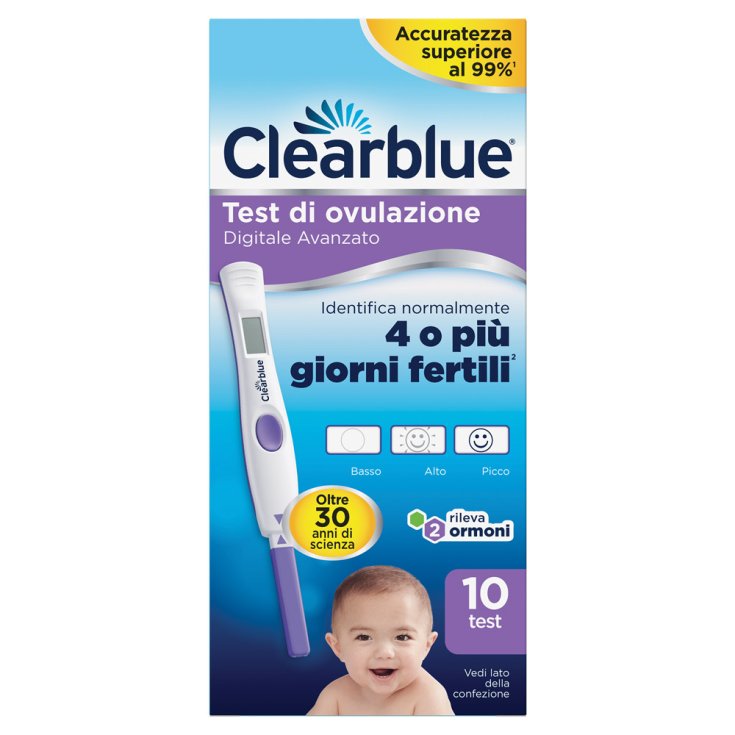 Prueba de ovulación digital avanzada Clearblue® 10 pruebas