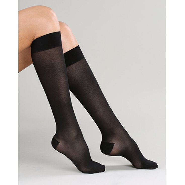 Varisan® Etheré Normal Medias Hasta la Rodilla Punta Cerrada Color Negro Talla 3 Cizeta 1 Par