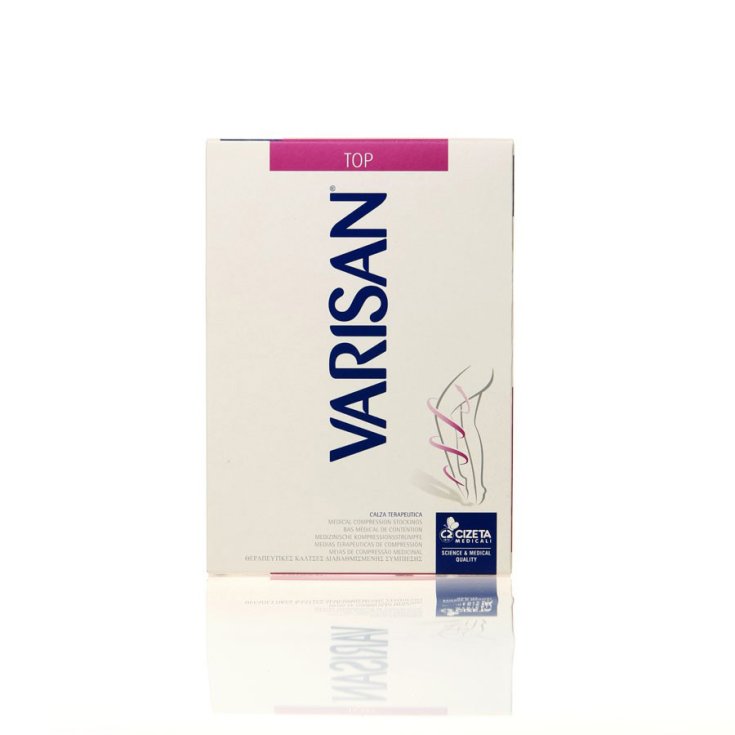 Varisan® Top K2 Medias Normales Algodon Punta Abierta Color Beige Talla 2 Cizeta