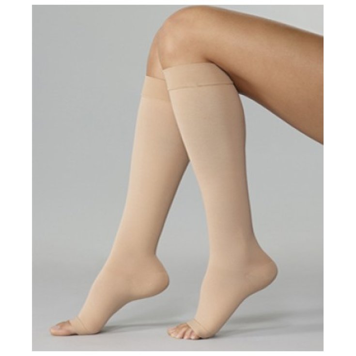 Varisan® Top K2 DLS Kit Medias hasta la rodilla Punta abierta Short Beige 2 Plus Cizeta