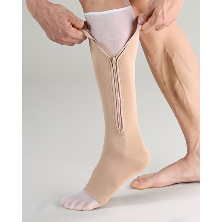 Varisan® Top Ulcer-Kit Medias hasta la rodilla C3 Punta abierta Normal Izquierda Talla 5 Cizeta