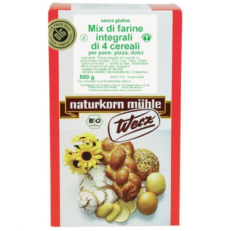 Werz Mix Harinas Integrales 4 Cereales Probios 500g