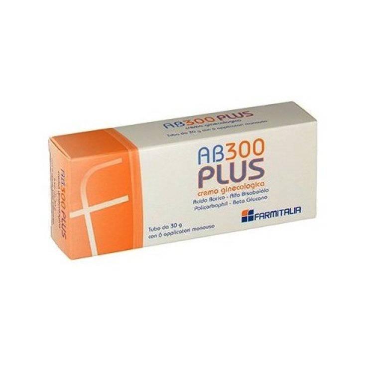 AB300 Plus Farmitalia Crema Ginecológica 30g + 6 Aplicadores Desechables