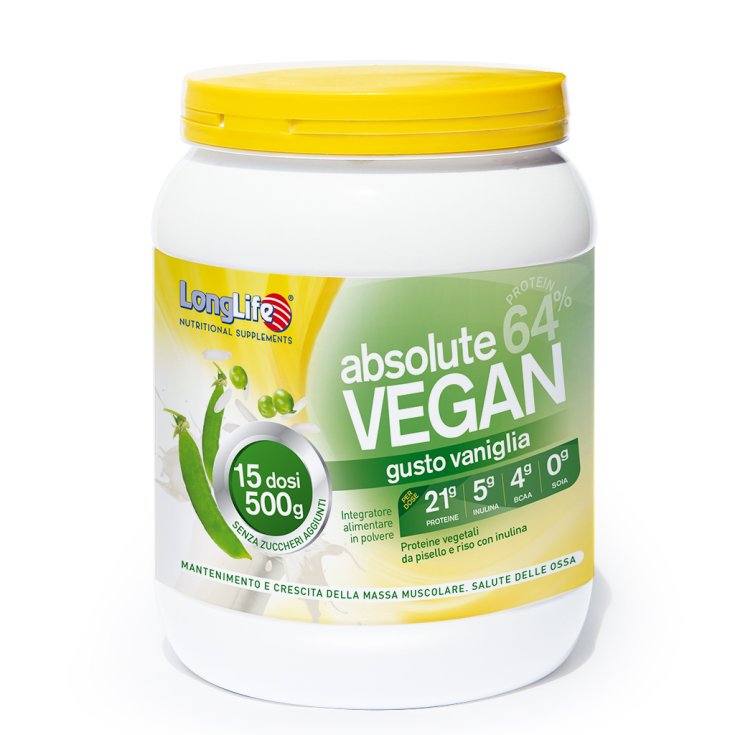 Absolute Vegan 64% LongLife Sabor Vainilla 500g