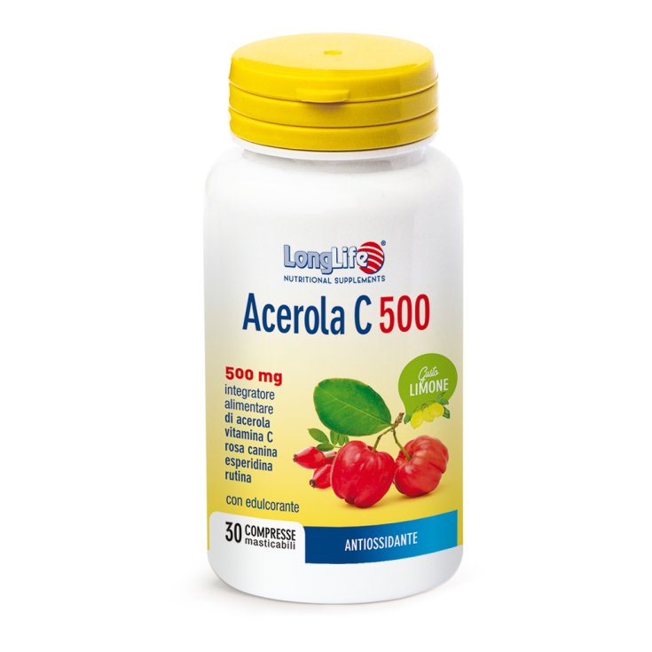 Acerola C 500 Limón LongLife 30 Comprimidos