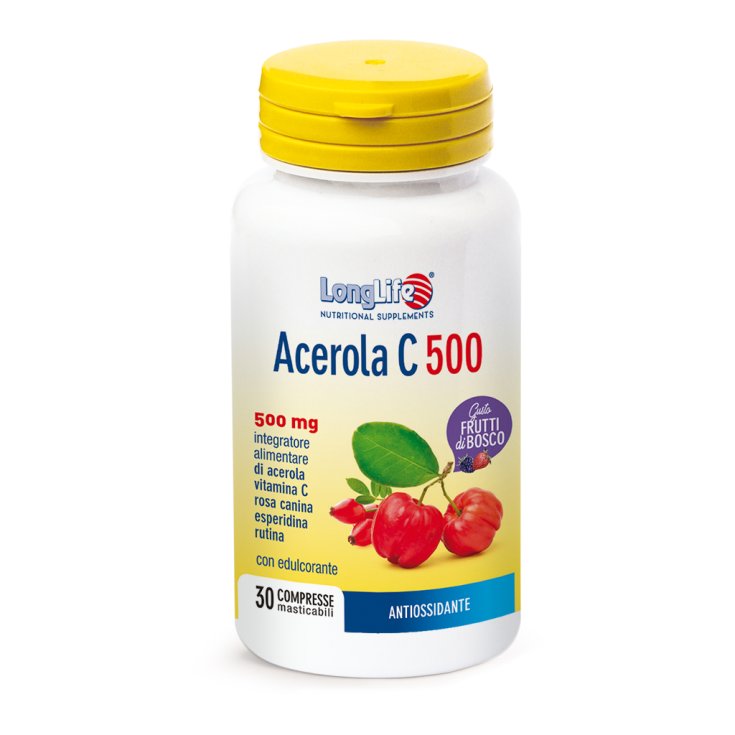 Acerola C 500 LongLife 30 Comprimidos Masticables Bayas