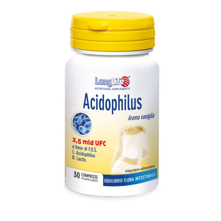 Acidophilus 2,5 Mld UFC LongLife 30 Comprimidos Masticables Vainilla
