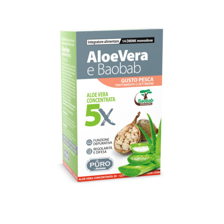 Concentrado De Aloe Vera 5X Y Puro Baobab De Forhans 14 Bebida