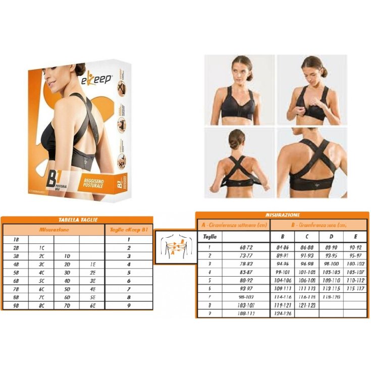 Sujetador Postural B1 eKeep Blanco Talla 1