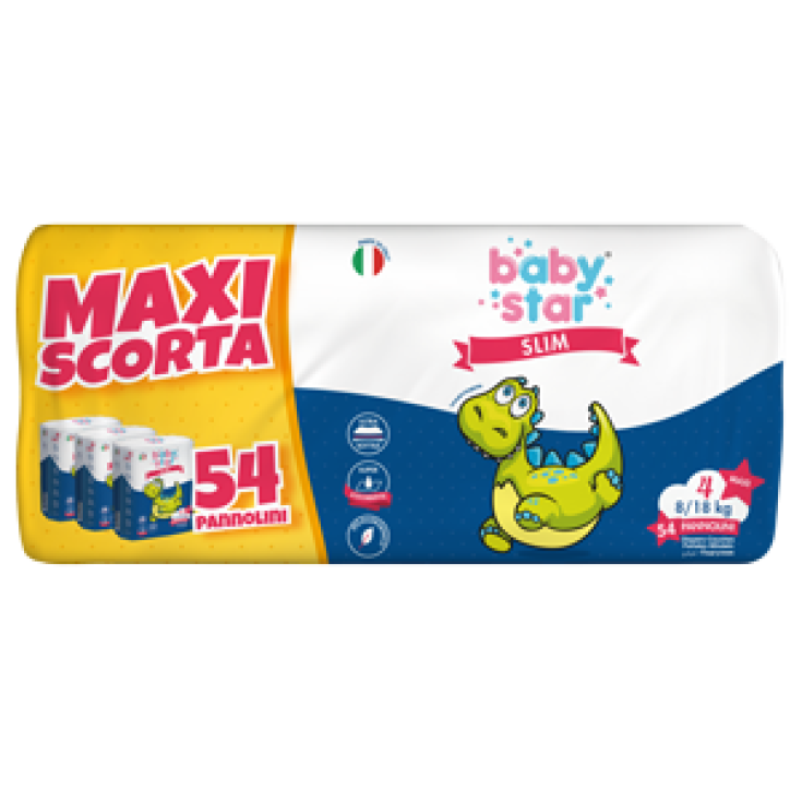 BabyStar Slim Talla 4 (8-18Kg) Maxiscorta 54 Pañales