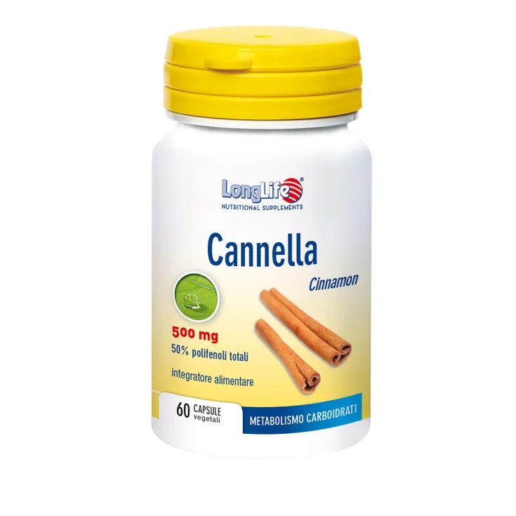 Canela 500mg LongLife 60 Cápsulas Vegetarianas