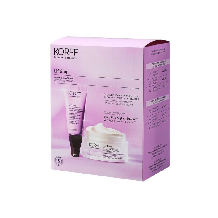 KORFF Light Face Crema de Día + Contorno de Ojos y Labios Caja Lifting