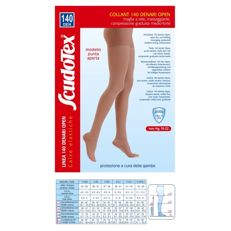 Mallas 140 Abiertas ScudoTex Piel Talla 2