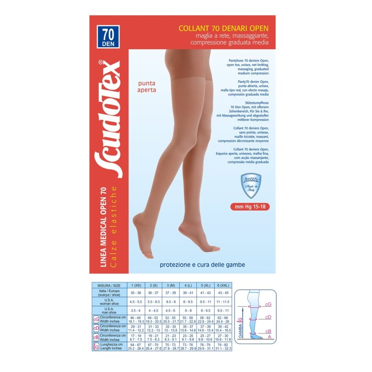 Mallas 70 Abiertas ScudoTex Daino Talla 2