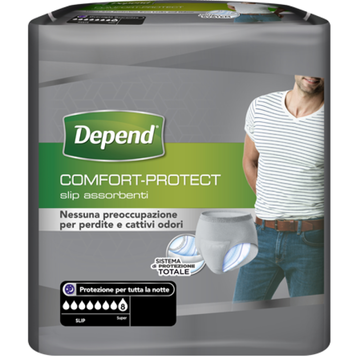 Comfort-Protect Depend® 10 Calzoncillos Hombre Talla S/M Súper absorbencia