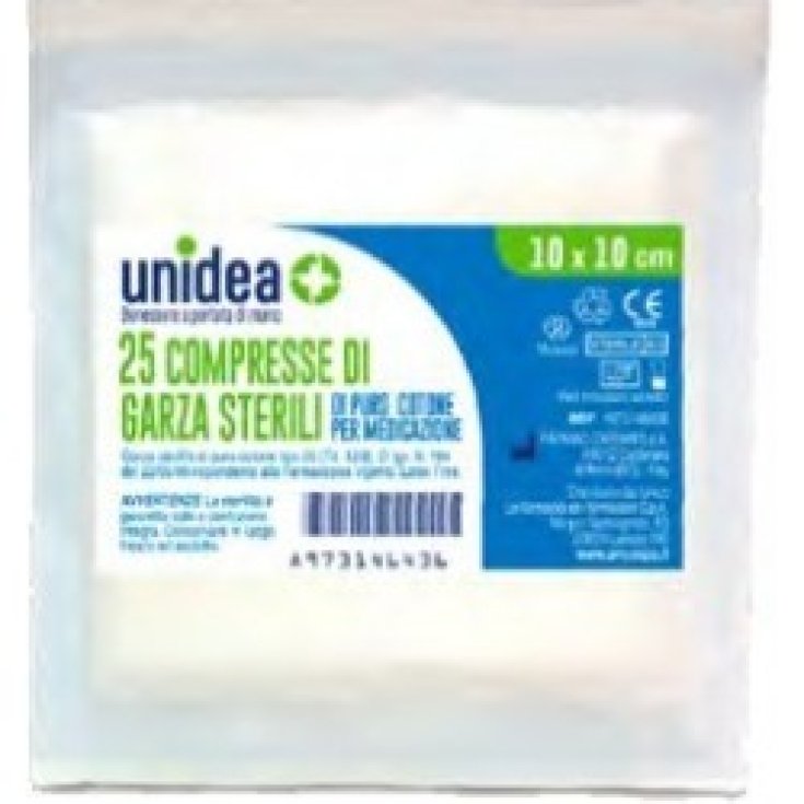 COMPRIMIDOS DE GASA ESTÉRILES unidea 10x10cm 25 Comprimidos