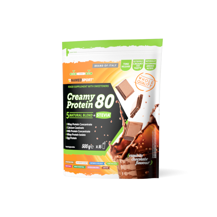 Named Creamy Protein Suplemento alimenticio de chocolate exquisito 500 g