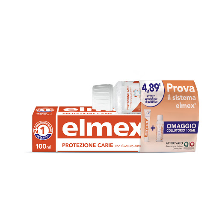 elmex® Dentífrico Anticaries + Enjuague Bucal Gratis