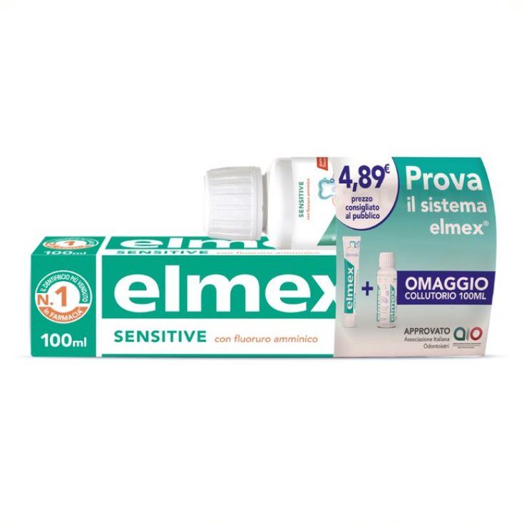 elmex® Sensitive Toothpaste + Enjuague Bucal Gratis