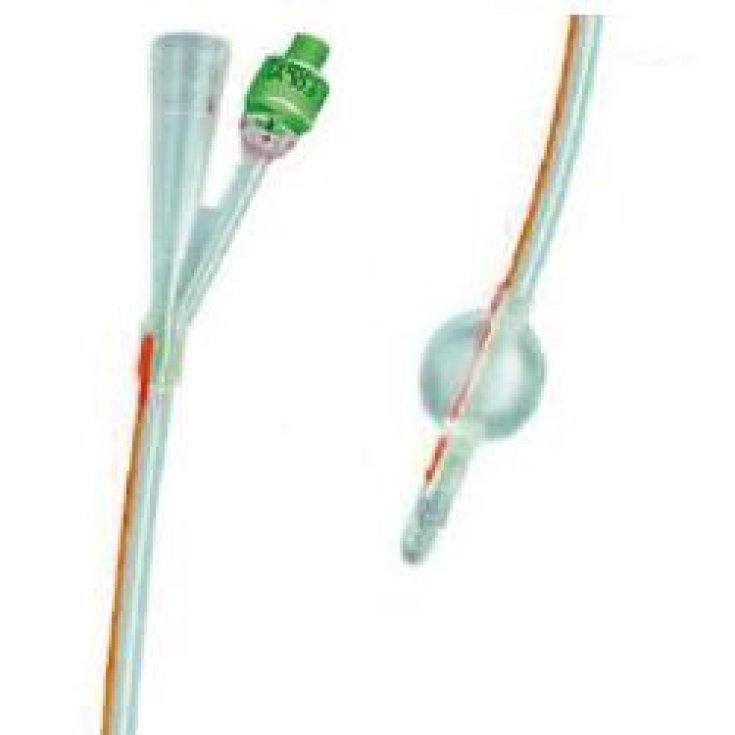 Safety Foley Catéter de látex de silicona con punta Nelaton de 2 vías con globo 5-10ml CH14