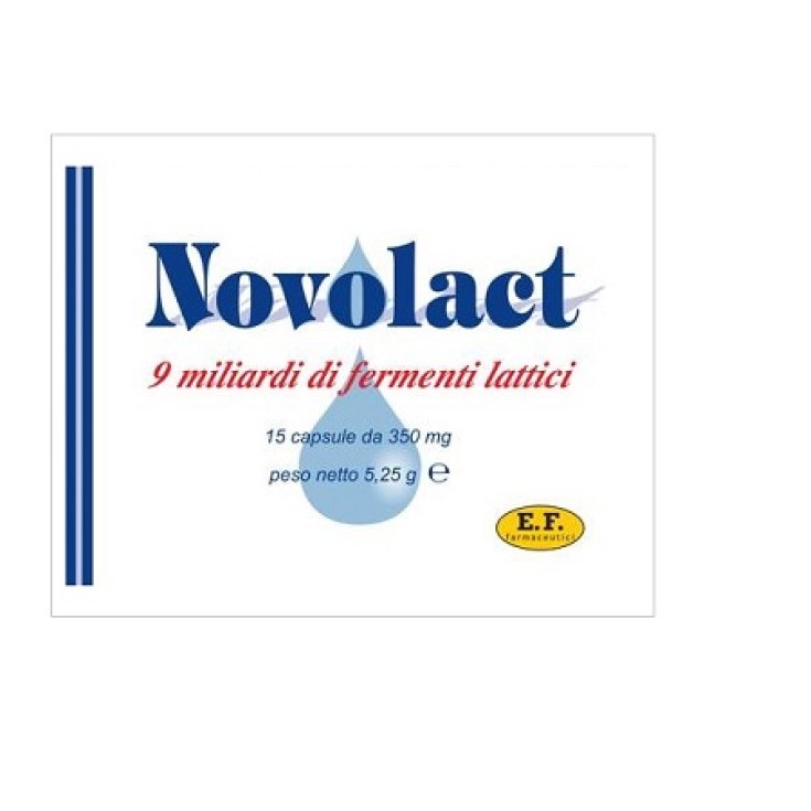 EF Farmaceutici Novolact 9 Billion Fermentos Lácticos 15 Cápsulas 350mg