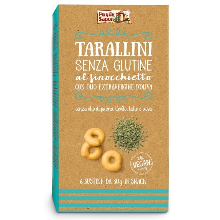 Puglia Sapori Tarallini Hinojo Sin Gluten 6x30g