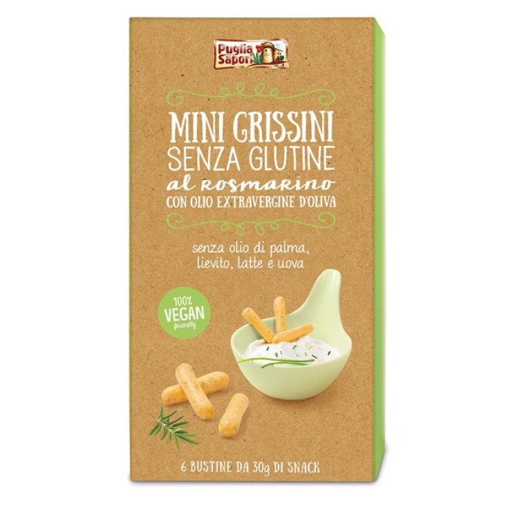Puglia Sapori Mini Palitos De Pan Con Romero Sin Gluten 6x30g