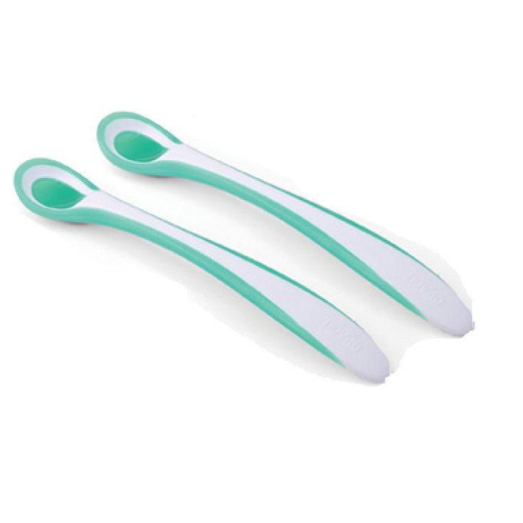 Nuvita Baby Set 2 Cucharas Termosensibles Color Verde