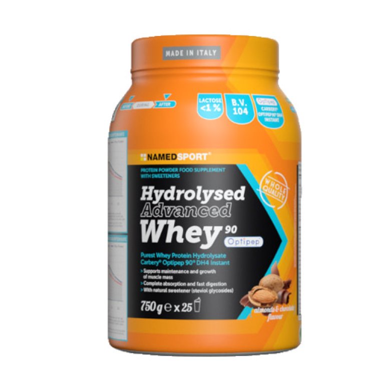 Named Sport Hydrolysed Advanced Whey90 Optipep Complemento Alimenticio Sabor Chocolate Y Almendras 750g