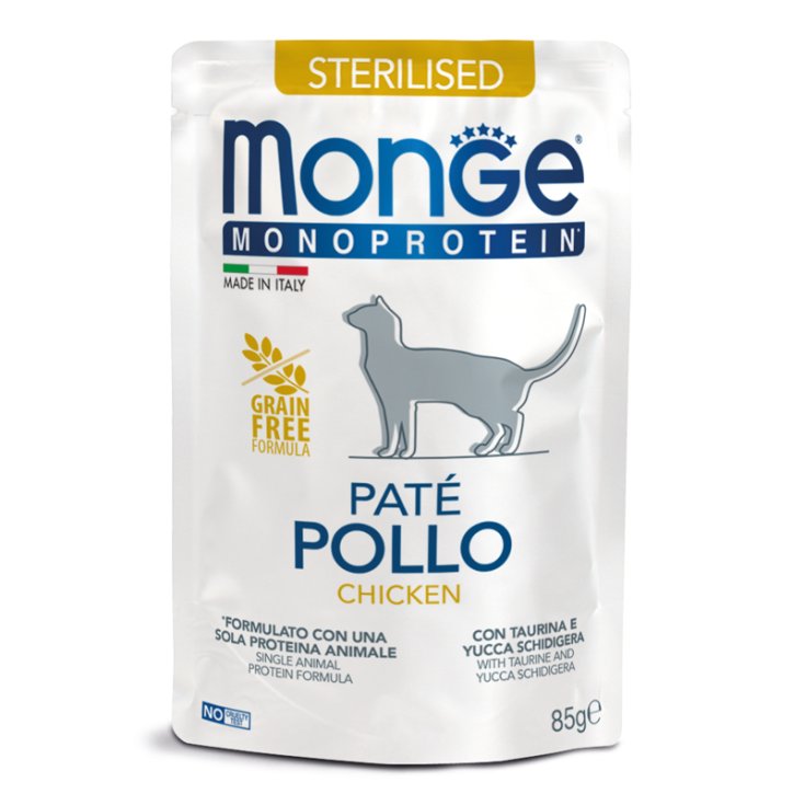 PATE DE POLLO ESTERIL GATO MONGE 85G