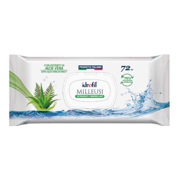 Idrofil Salviettine Milleusi Detergenti e Rinfrescanti 72 Pezzi