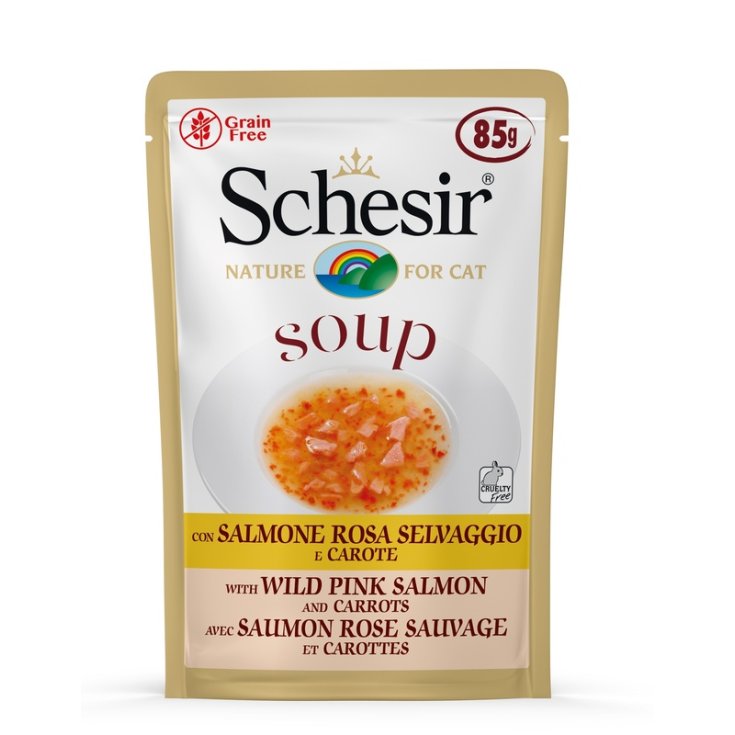 SCHESIR SOPA DE GATO SALMO ROSA 85G