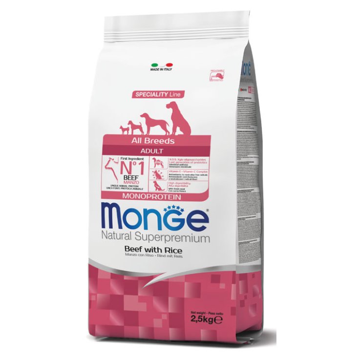 PERRO MONGE AB CARNE Y ARROZ 12KG